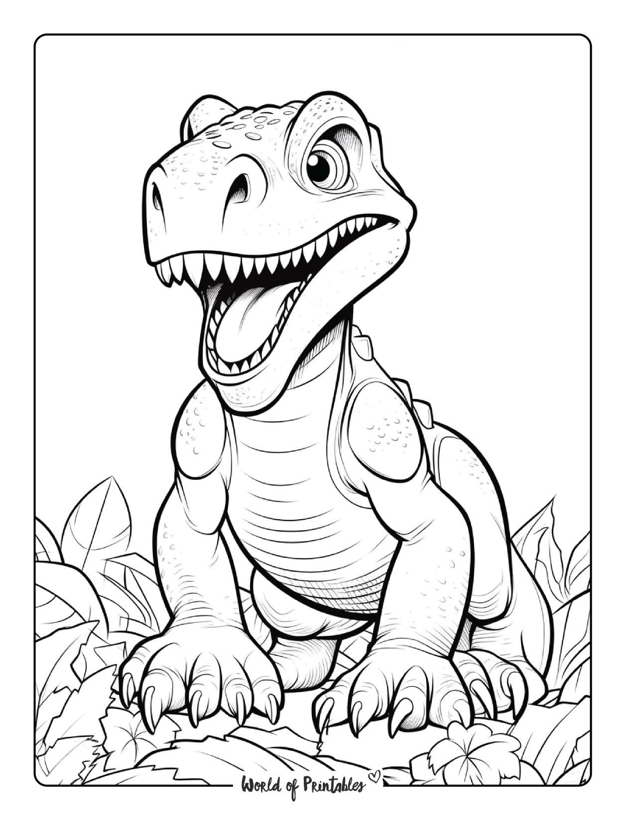 200+ Cute Coloring Pages Dino Printable 192