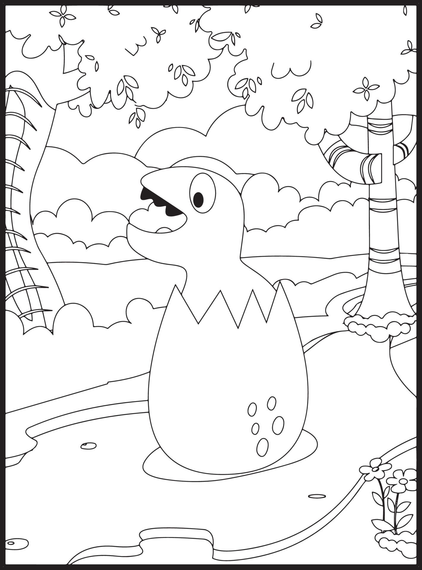 200+ Cute Coloring Pages Dino Printable 197