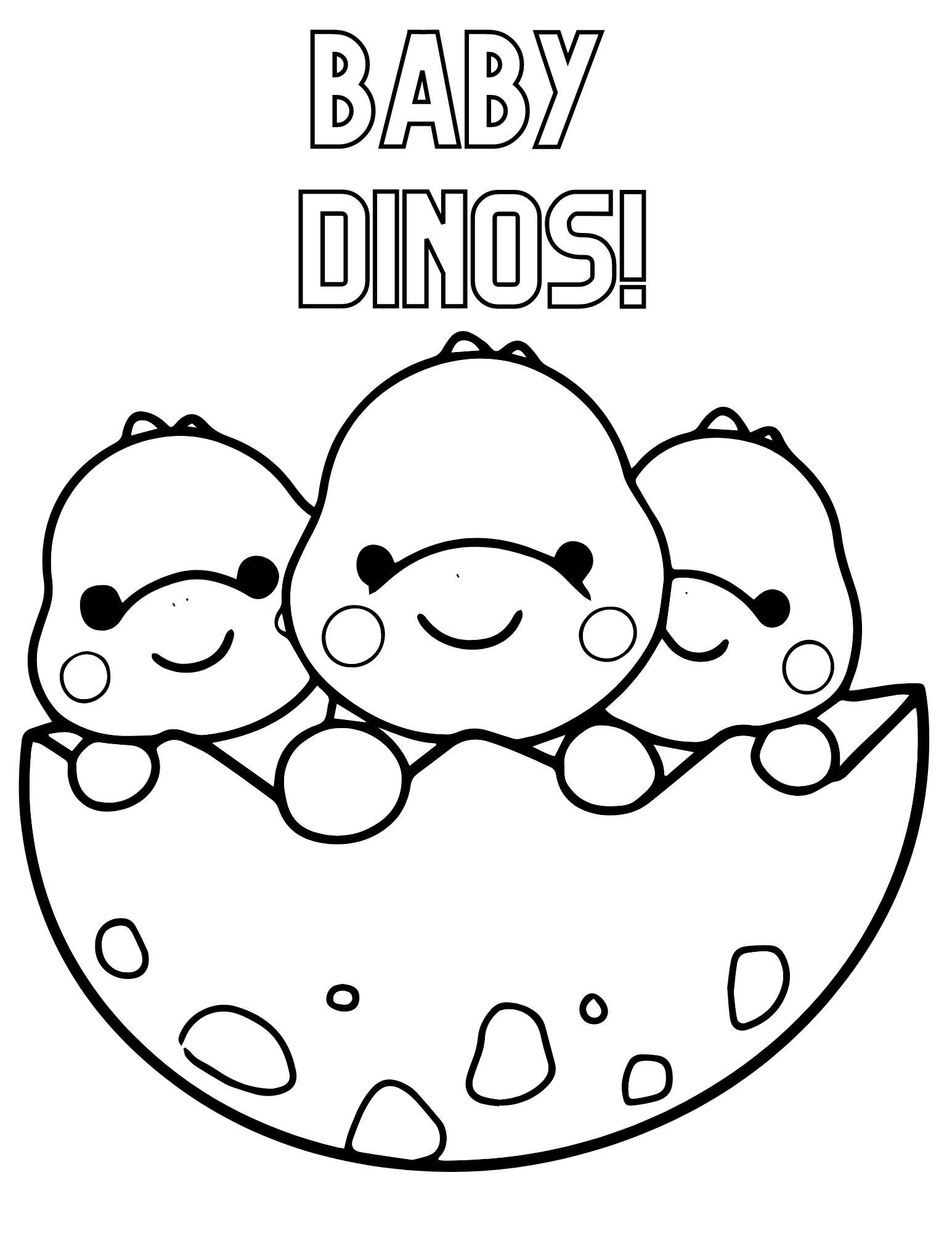 200+ Cute Coloring Pages Dino Printable 50