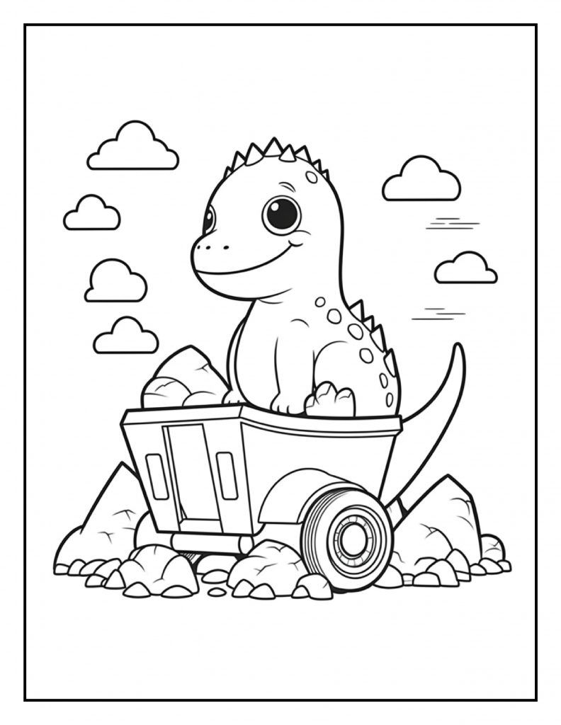 200+ Cute Coloring Pages Dino Printable 95