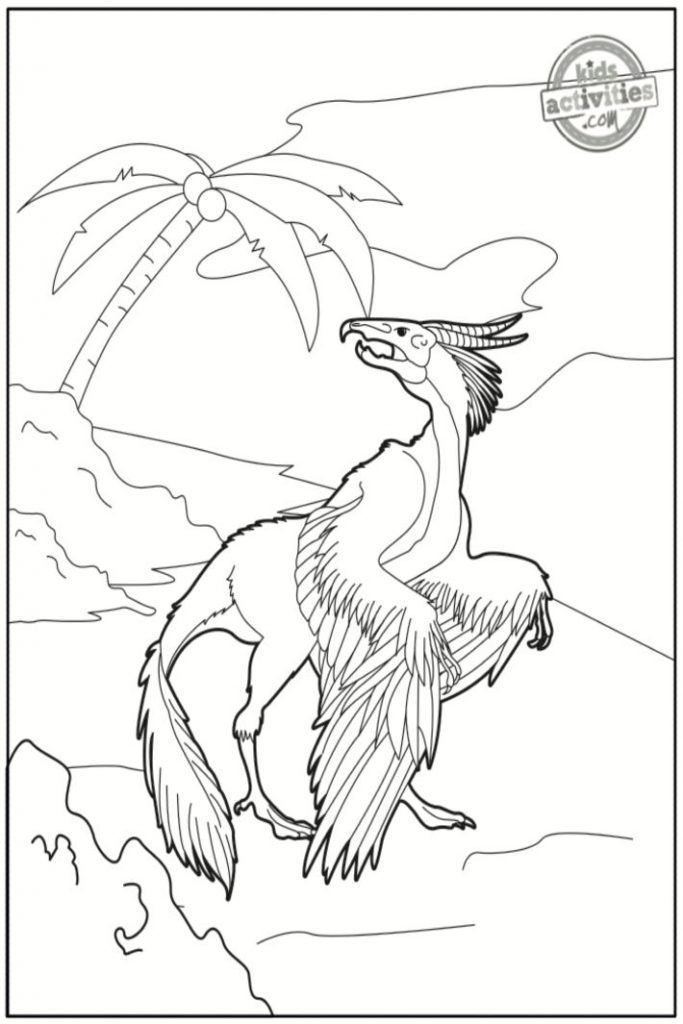 Awesome Archaeopteryx Dinosaur Coloring Pages for Kids