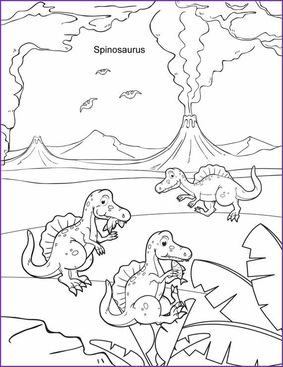 Coloring Pages for Kids, Dinosaurs and Jurassic Backgrounds INSTANT DOWNLOAD - Etsy