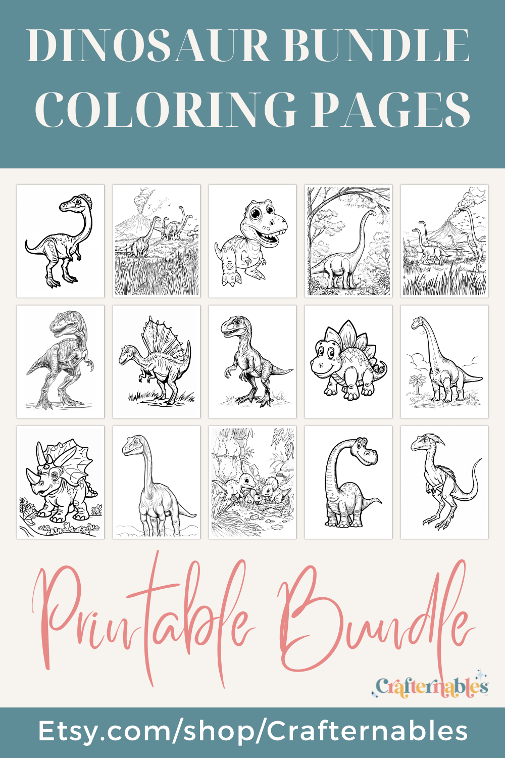 Dino-mite Learning! 69 Engaging Dinosaur Coloring Pages (Mega Bundle!)