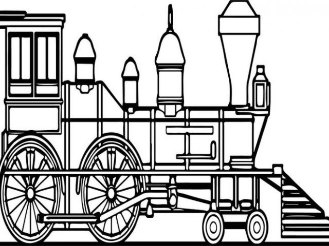 Old Train Coloring Page - TSgos.com