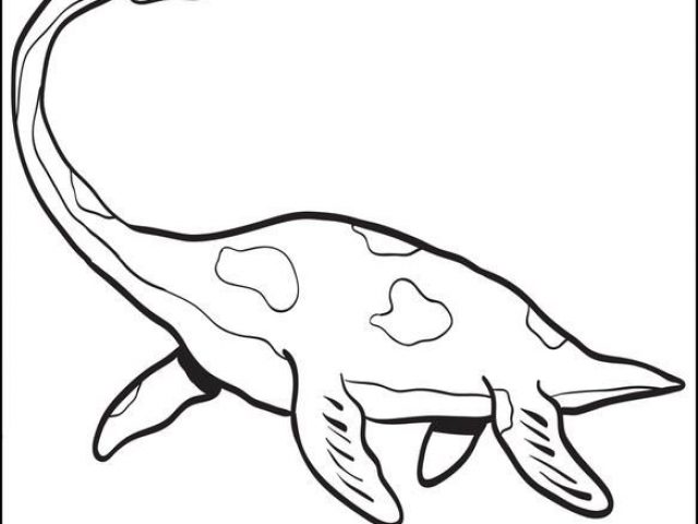 Plesiosaur Dinosaur Coloring Page - TSgos.com