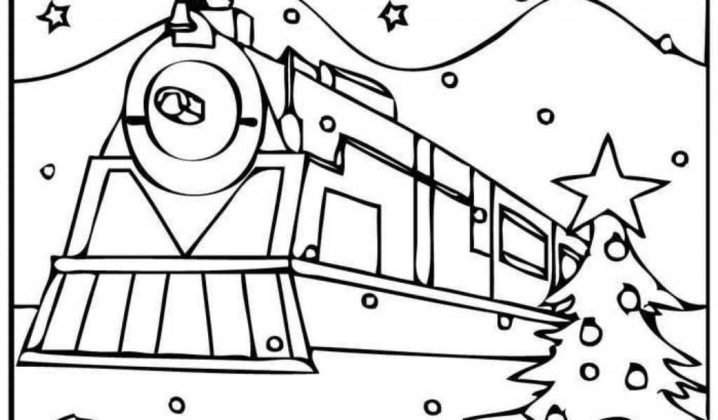 Polar Express Christmas Train Coloring Page - TSgos.com