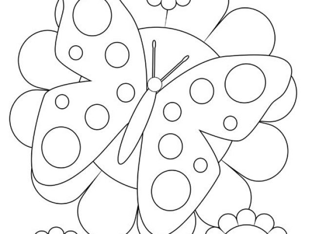 Spring Butterfly Coloring Sheet - TSgos.com