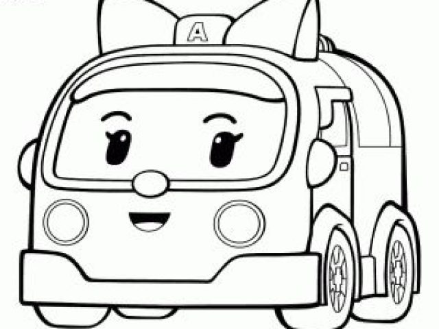 The ambulance Robovan Amber coloring page - TSgos.com